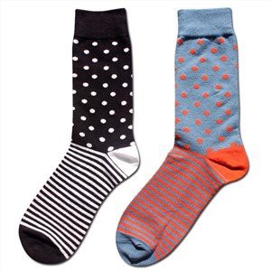 Polka Dot Pattern Men Business Sokker